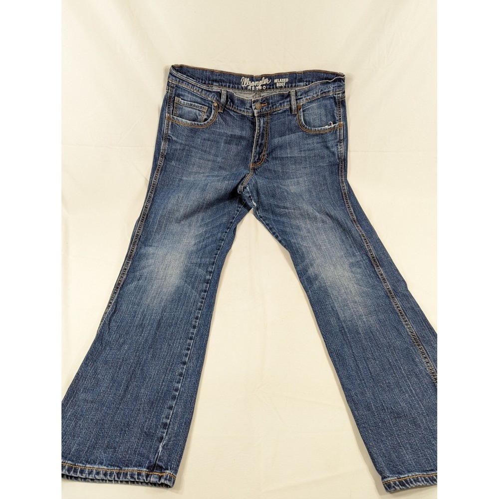 Wrangler‎ Retro Relaxed Boot Jeans, 36x31, Very Good Condition Medium Wash
